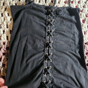 Torrid Black Lace-Up Top
